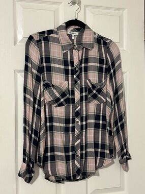 William Radt Pink and Black Plaid Button-Down Shirt